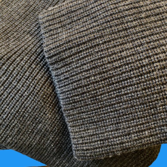 Aritzia Wilfred Gray Wool Knit Cardigan Sweater Side Vents Designer Coat - Picture 12 of 13